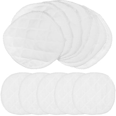 Abaodam 12pcs Washable Breast Pads for Breastfeeding, Eco-Friendly Cotton Material with Breathable 3-Layer Structure, Contoured Cup Shape Nursing Pads for Lactating Mothers
