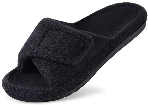 Litfun Pantoufles orthopédiques pour femme avec soutien de la voûte plantaire, chaussures réglables à bout ouvert pour fasciite plantaire