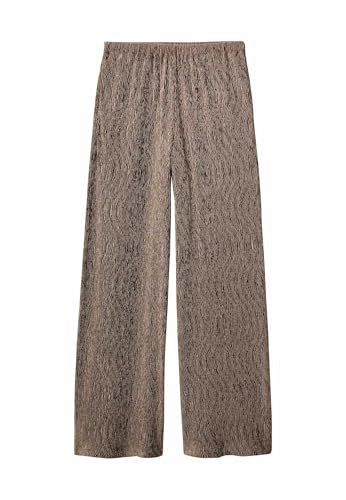 Marks & Spencer Pantalones de Pernera Ancha de Terciopelo con Efecto Arrugado UK 10 (EU 38)
