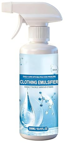 Clothing Emulsifier Stain Remover, Non Ionic Emulsifier Clothing Cleaner, Powerful Spot Stain Remover Laundry Spray, No Damage Fabric Conditioner Restore Faded Color (1PCS)