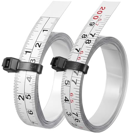78 Inch/200cm Self-Adhesive Measuring Tape, Stick Tape Measure Carbon Steel | Imperial and Metric Scales, for Table Saw, Woodworking, Drafting Table, Workbench