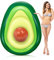 Jojoin Avocado Gonfiabile Gigante Piscina Galleggiante Giocattolo Estate per Bambini e Adulti Giocattolo per Festa in Valvole Rapide Lettini e Giochi Gonfiabili