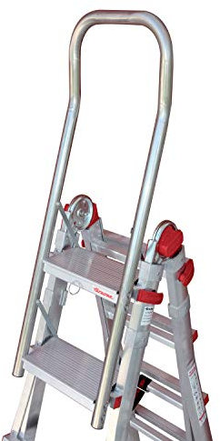Faraone - Bracciolo di Sicurezza Rimovibile per Scale Telescopiche TELES e SUPERTELES in Alluminio Resistente - Aumenta l'altezza di Lavoro di 60 cm in totale Sicurezza