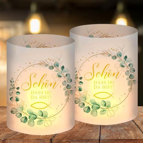 12 stycken lyktljus bordsdekoration vacker att du är din, deco nattvardsgång konfirmation dop bekräftelse, första nattvarden dekoration flicka pojke, vindljus dop nattvard, lämplig för värmeljus eller
