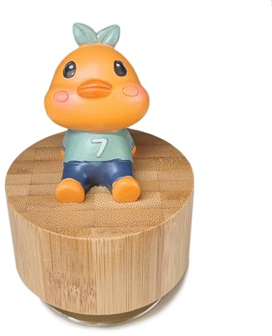 falado Mini caja de música giratoria de madera con bonito adorno de pollito (melodía: You are My Sunshine)
