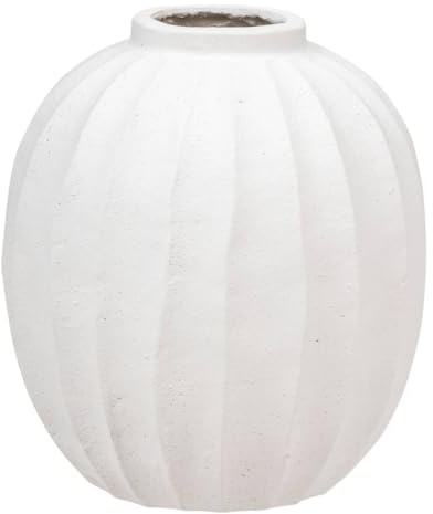 Atmosphera - Vase Boule amia céramique Blanc h44,5cm