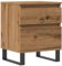 vidaXL Nachttisch, Nachtschrank mit Stauraum, Nachtkommode für Schlafzimmer, Nachtkonsole Beistelltisch Metallbeine, Artisan-Eiche Holzwerkstoff