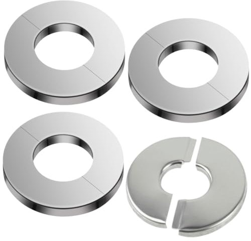 Flange divise da parete autoadesive, copertura per tubi in acciaio inox, piastra rotonda per rubinetto per doccia con diametro esterno di 60 mm, stufe da cucina, tubi del WC