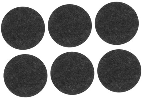 Garneck 6 Pezzi sottobicchieri in feltro sottobicchiere sottobicchieri vegetali sottovaso rotondo Assorbare le coaster MAT di protezione per pavimenti tappetini per bevande provato Nero