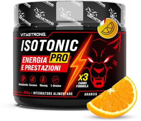 Vitastrong Isotonic PRO Energía y Rendimiento, 300g (Naranja) Isotonico en Polvo para Bebida Isotónica, con Sales Minerales, Electrolitos y Carbohidratos Seleccionados, Deporte y Esfuerzo Prolongado