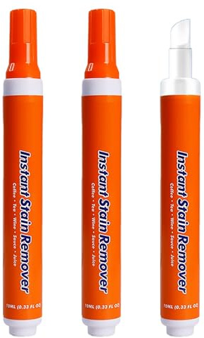 3PCS Clothes Stain Remover Pen Quick Effect And Drying, Instant Stain Remover Pen, Bleach Pens for Clothes, Remove Household Stains Quick Effect And Drying, Travel Pocket Size Safe for All Fabrics