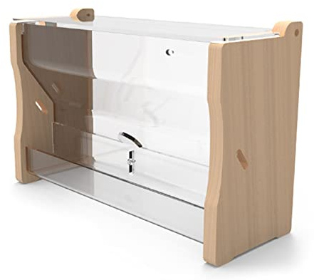 Mangeoire à oiseaux automatique sans désordre pour cage - Distributeur de nourriture transparent pour perruches, conures, rutines, poulets, cailles, sans désordre - Distributeur automatique de