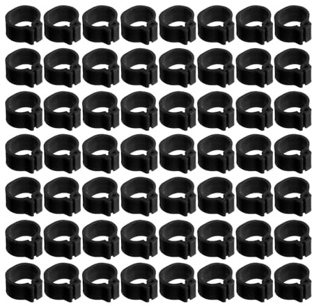 JECOMPRIS Anneaux D’Identification pour Pigeons 10 Mm Noirs en Plastique Résistant, 100 Pièces, Bagues pour Pattes D’Oiseaux et Volailles, Fourniture pour Colombophilie et Élevage