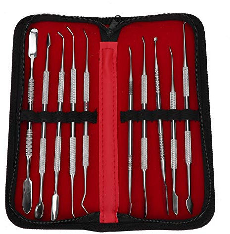 10 Stück Ton Skulpturen Modellierwerkzeug, DIY Plotter Werkzeuge für Cameos und Beschriftung, Edelstahl Sculpt Carving Messer