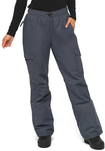 ARCTIX Lumi Pull Over Fleece Lined Cargo Snow Pants Pantalones para Nieve, Mujer, Gris, 1X (16W-18W) Short