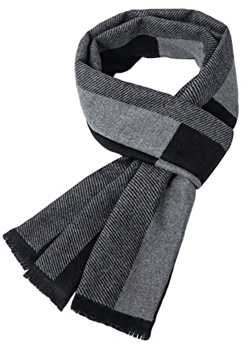 Écharpe D'hiver pour Homme en Cachemire Écharpe Chaude et Douce Tendance à Carreaux Cadeaux pour Homme