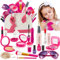 LINFUN KIDS Kit Faux Maquillage Enfant Fille Coffret Maquillage Enfant Jeux D'imitation Cadeaux Enfants 3 4 5 6 Ans
