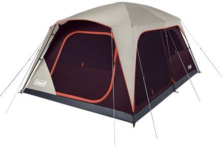 Coleman Skylodge 10-Person Family Tent Weatherproof XL Tent with Rainfly & Room Divider Fits 4 Queen-Sized Airbeds Made of PFAS-Free Materials