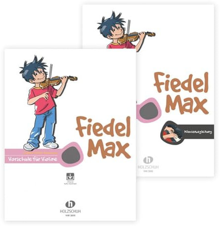 Fiedel-Max Vorschule und Klavierbegleitung Vorschule (VHR 3800, VHR 3805, 9783920470412, 9783920470467) + Soundman Kolophonium (Starterset)