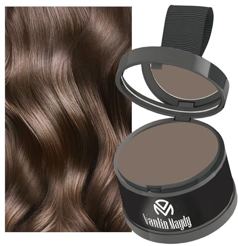 HISUNBEN Polvo de línea de cabello instantáneo, resistente al viento, a prueba de sudor, corrector táctil para la raíz del cabello para línea de cabello recurrente, sombra en polvo para línea de