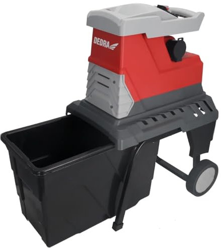 Gartenhäcksler Elektro-Messerhäcksler DEDRA Starke 2800W, abststärke bis 45mm, 55 L Auffangbeutel, 2950 U/Min, Zerkleinerer und Kompostmühlen - größere Stärke und Wirksamkeit der Kilometerleistung