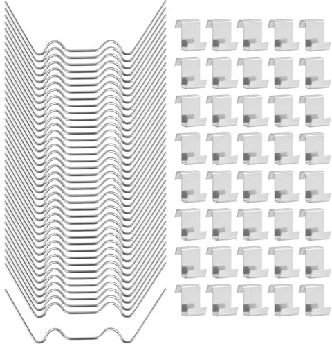 BOPHIS 120PCS Gewächshaus Klammern Edelstahl Gewächshausklammern Gewächshaus Zubehör Klammer Sturmfest Gewächshaus Zubehör für Hohlkammerplatten, Gewächshaus Platten, Doppelstegplatten