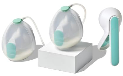 Willow Wave - bärbar manuell bröstpump - anpassar sig helt till behån - ergonomiskt handtag - bärbar amningspump - sjukhuskvalitetsugning - essentials efter förlossningen
