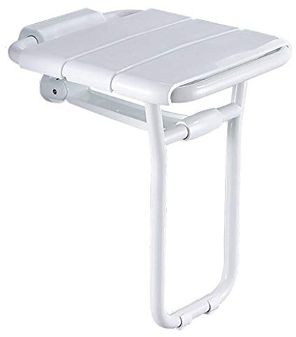 HBLZG Ducha abatible con Patas con Estructura de Acero y Asiento de ABS de máxima Densidad, Mayor Seguridad, Independencia y Estabilidad, hasta 200 kg-Blanco