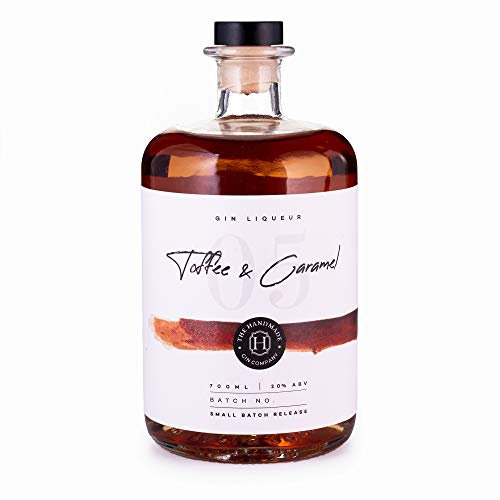 Toffee & Caramel Handmade Gin Liqueur 70cl - Smooth Premium Craft Gin - 20% ABV