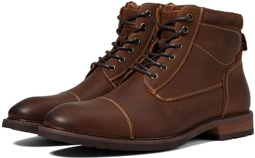Florsheim Mens Chalet Cap Toe Boots Brown Crazy Horse 10.5 Medium