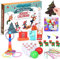 iZoeL Adventskalender Familienspiel Kinder 2025 Weihnachtskalender Familienaktivität Jungen Mädchen 24 tägige Familienspiele mit Schritt für Schritt Bilderanleitung, Familienspielzeug kalender