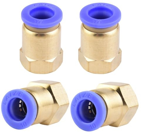 4 stycken 10 mm rör-ytterdiameter x 1/4 tum PT-inre gänga rak skruvanslutning pneumatisk anslutning push in anslutning inline-pneumatiska anslutningsbeslag pneumatisk adapter