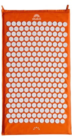 ShaktiMat [Das Original seit 2007] Akupressurmatte zur Entspannung für Rücken, Nacken, Füße, Ethische Handarbeit, GOTS-zertifizierte Bio-Baumwolle, Orange