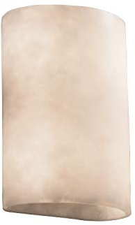 Justice Design Group Lighting Cld-8857-LED1-1000 Ada Small Cylinder Wall Sconce (No Metal) LED, Clouds