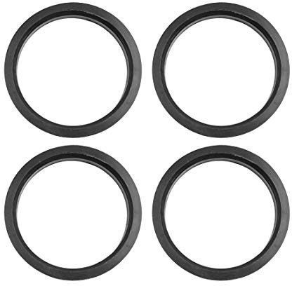 sourcing map Moyeu Roue Anneau Centre Auto Centre Alésage Bague de Centrage 73,1 mm 64.1 Plastique Noir 4pcs