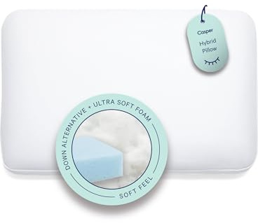 Casper Sleep Hybrid Pillow, Standard, White