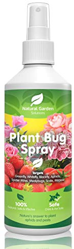 Organic Plant Bug Spray Fruit Vegetables Flowers Bee Friendly Pest Control Greenfly Blackfly Aphids Whitefly Spider Mites Mealybugs Scale Mildew Indoors Outdoors Gardening 250ML
