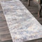 Mazovia Teppich Läufer Flur - Modern Teppichläufer – Kurzflor, Weich - für Vorzimmer Eingangsbereich Schlafzimmer Küche Korridor - Abstrakt Muster - 60 cm Breite Grau Blau 2 60 x 100 cm