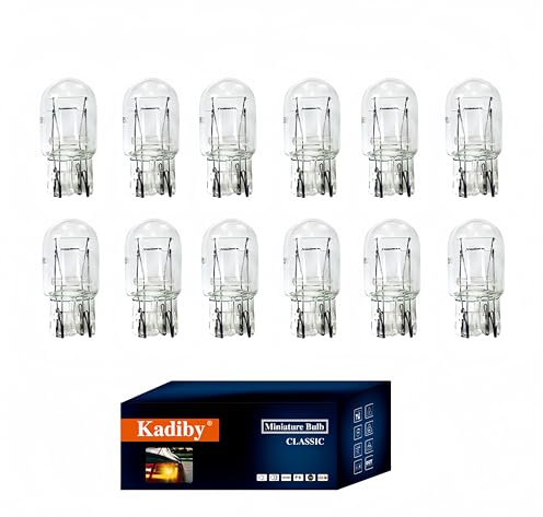Kadiby 12 Pack 7443 Bulb 7444 T20 W21/5W 7443LL Brake/Tail Light Bulbs/Turn Signal Long Life Daytime Running Lamp(DRL) for RAV4 CR-V Civic Pilot Camry Silverado 4Runner Altima Corolla and others