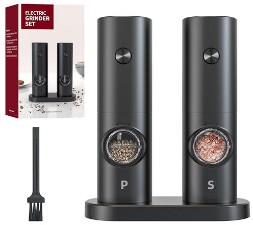 PotentForce Macina Pepe Elettrico,Macina Sale Pepe Elettrico.Macina Sale e Pepe Elettrico/Sale e pepe set,Per macina pepe e sale,macina spezie,Macinapepe elettrico,Macinaspezie elettrici,Macinasale