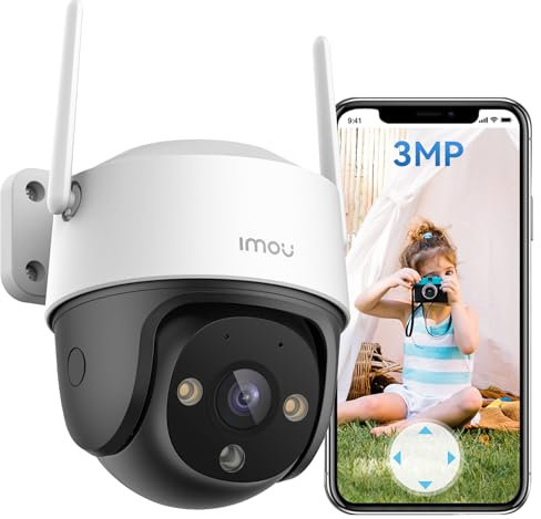 Imou Cruiser SE+ 2K Kamera, Überwachungskamera Aussen für Zuhause, WiFi CCTV für Zuhause, Überwachung mit 360° Abdeckung, Mensch/Bewegungserkennung, Smart Nachtsicht, IP66, Zwei-Wege-Talk, Alexa