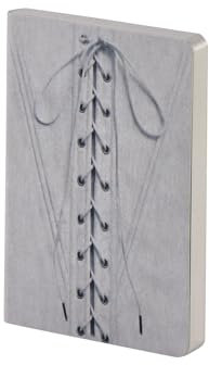 nuuna Notizbuch A6 | Finesse S - Laced Limited Edition | 2,5 mm Punktraster | 176 Seiten | 120 g Premium-Papier | veganer Einband grau | nachhaltig produziert in Deutschland