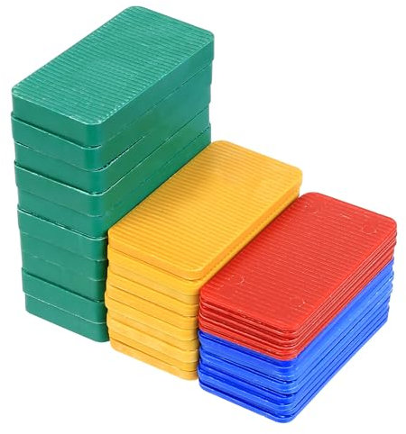 Lot de 40 cales en plastique pour aligner les fenêtres en verre, 40 x 75 mm, 1,5 mm, 3 mm, 5 mm, 10 mm