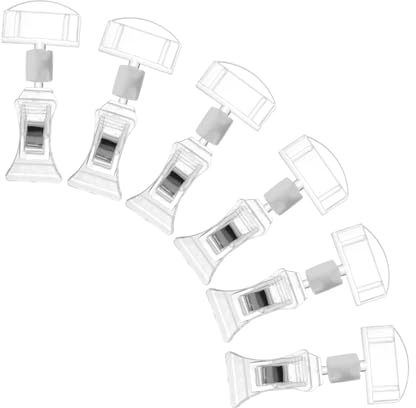 ELAYARD 6 pezzi Supporto Cartellini Prezzi Clip Porta Etichette Leggera e Portatile per Negozi Ristoranti e Supermercati Materiale di Qualità con Design Elegante per Esposizione Segna