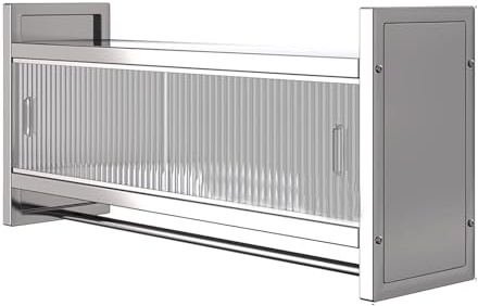 Armario Pared Armarios Metalicos con Puerta Corredera Y Barra Colgante Fabricado en Acero Inoxidable Fácil De Instalar Armario for Medicamentos for Baño(70 * 32 * 46cm)