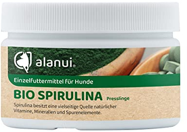 alanui Bio Spirulina för hundar, 150 g burk/ca 375 presslingar