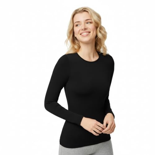 YSABEL MORA Camiseta Térmica Manga Larga Mujer Retención de Calor Ajuste Ceñido Ideal Invierno Confortable Tejido Suave Uso Diario Climas Fríos Extra Warm Termicidad Moderada.