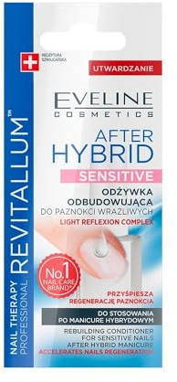 Eveline Cosmetics After Hybrid Revitalum – Nagelhärdande vårdbehandling för försvagade naglar efter hybrid- och gelnagelbehandlingar – stärker, regenererar och skyddar, 12 ml