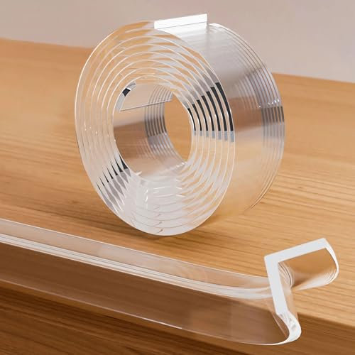 Loiion Transparent bebe hörnskydd, 5M Pre-självhäftande extra stark nanotejp, bords- och möbelskydd, kantskydd och vinkelskåp kylskåp för babysäkerhet