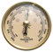 QOTSTEOS Barometro 3 in 1, termometro analogico a pressione dell'aria da 70 mm, per casa, barometro, stazione meteorologica, da appendere alla parete, in ottone